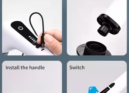 9 in 1 Electric Cleaning Brush with 9 Brush Heads 3000mAh Waterproof Cleaning Brush
