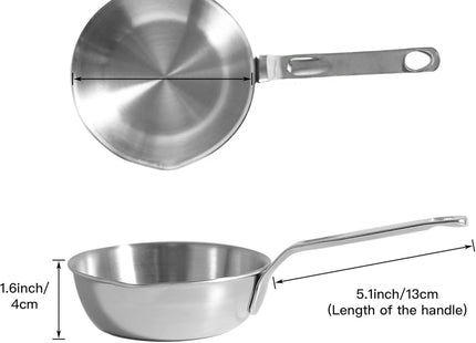 IMEEA Mini Egg Pan 12cm – Stainless Steel Butter and Mini Egg Pan 250ml