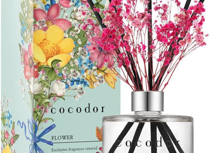 Cocod'or Lovely Peony Reed Diffuser 200ml with Preserved Flowers