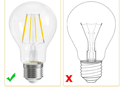 QNINE E27 LED Edison Filament Bulbs 5W 500lm Warm White 2700K – 3 Pack