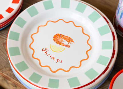 Talking Tables Handmade Enamel Dinner Plate 25cm – Lightweight Outdoor Tableware