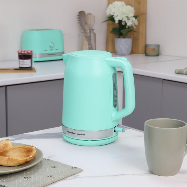 Hamilton Beach Ella 1.7L Electric Kettle, Auto Shut Off, Matte Mint - HBK3045MM