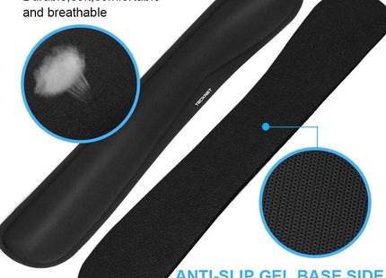 TECKNET Memory Foam Wrist Rest Set – Ergonomic Keyboard & Mouse Support Pad Black