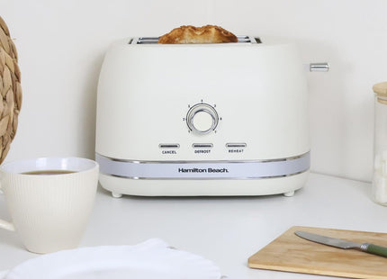 Hamilton Beach Ella 2 Slice Toaster 800W, Wide Slots, HBT1322MC – Matte Latte