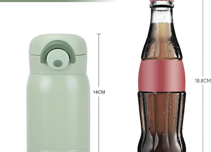 Risipu  Mini Thermos Flask with Straw for Hot and Cold Drinks – 150ml (C-Green)