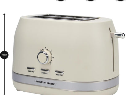 Hamilton Beach Ella 2 Slice Toaster 800W, Wide Slots, HBT1322MC – Matte Latte