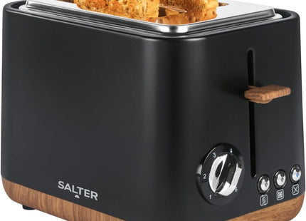 Salter Toronto 2-Slice Toaster – Wide Slot, 6 Browning Levels, Black
