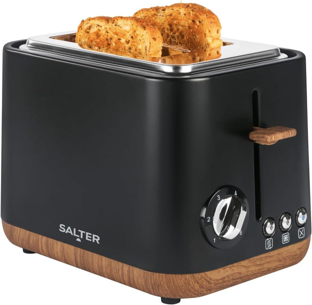 Salter Toronto 2-Slice Toaster – Wide Slot, 6 Browning Levels, Black