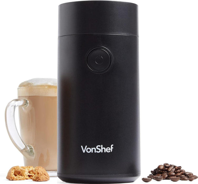 VonShef Electric Coffee & Spice Grinder – 150W, 60g Capacity, Stainless Steel Blades