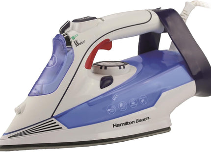 Hamilton Beach SteamMax Pro 3000W Steam Iron, HB608WB – White & Blue