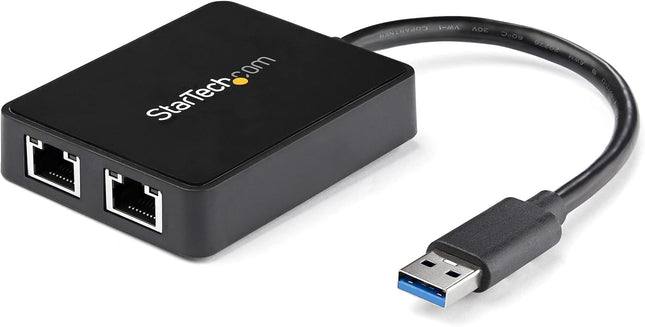 StarTech USB32000SPT USB 3.0 Dual Port Gigabit Ethernet LAN Adapter