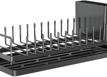 Compact Dish Drying Rack with Drainboard – Rustproof Kitchen Counter Dish Drainer