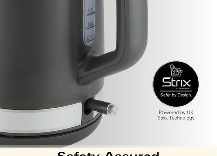 Hamilton Beach Ella 1.7L Electric Kettle, Auto Shut Off, Matte Charcoal - HBK3045MCH