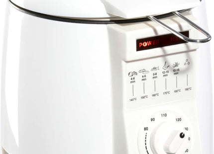 Daewoo SDA2324 Mini Deep Fat Fryer 1L Compact Oil Cooker, Adjustable Temperature White