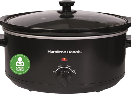 Hamilton Beach Family Favourite 6.5L Slow Cooker, HBSC070B - Black