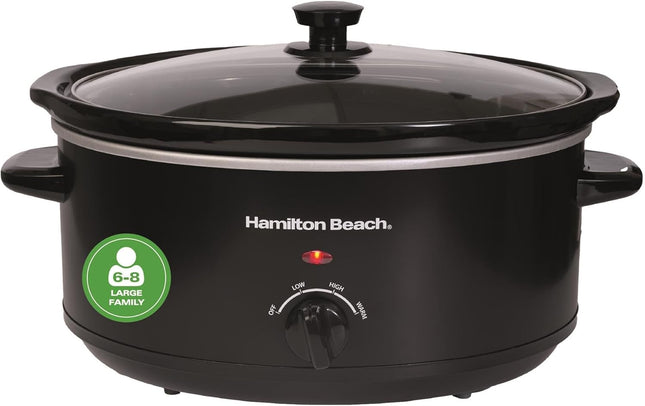Hamilton Beach Family Favourite 6.5L Slow Cooker, HBSC070B - Black