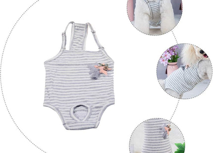 Balacoo Female Dog Diaper with Suspenders – Grey Size L