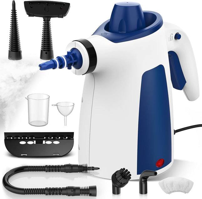 ASSCA WHL-609 Handheld Steam Cleaner 1050W with 9-Piece Accessory Set