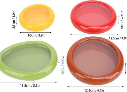 4 Piece Reusable Fruit & Vegetable Storage Containers Food Saver Fridge Boxes