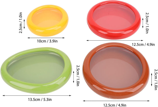 4 Piece Reusable Fruit & Vegetable Storage Containers Food Saver Fridge Boxes