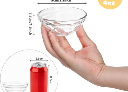 Lawei 12 Pack Mini Glass Bowls 145ml – Stackable Dessert & Prep Bowls 9cm