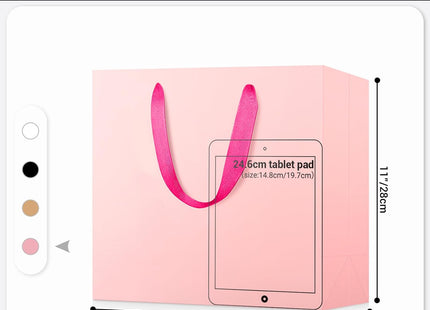 EUSOAR Large Pink Gift Bags with Fabric Handles, Gift Bags for Presents – 9 Pack