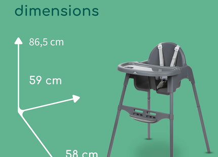Bebeconfort Meely 2-in-1 Baby High Chair Dark Grey Feeding Chair, 6 Months – 3 Years