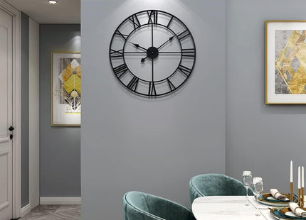 HAITANG Vintage Large Wall Clock 47cm – Silent Non-Ticking Numeral Clock