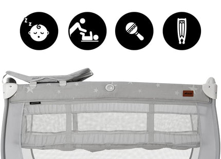 Hauck Sleep N Play Center Travel Cot Set 120 x 60cm – with Changing Mat, Stars