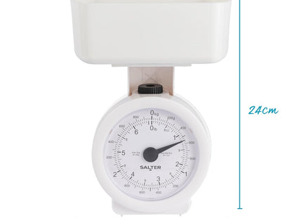 Salter Mini Mechanical Kitchen Scale with 1L Bowl – 3kg Analogue Food Scale