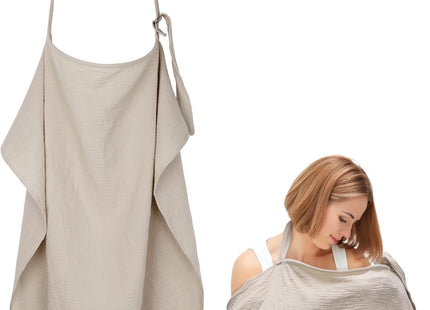 Huiguli 100% Cotton Muslin Breastfeeding Nursing Cover 75 x 110cm – Khaki