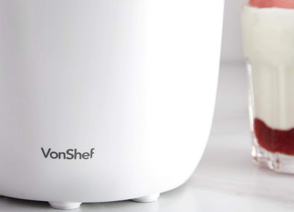VonShef Yoghurt Maker Machine 1.8L – Natural & Greek Yogurt with Strainer