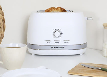 Hamilton Beach Ella 2 Slice Toaster 800W Wide Slots, HBT1322MW – Matte White