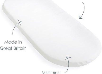 Clair de Lune Moses Basket Fibre Mattress 74 x 28cm | Hypoallergenic Breathable Mattress