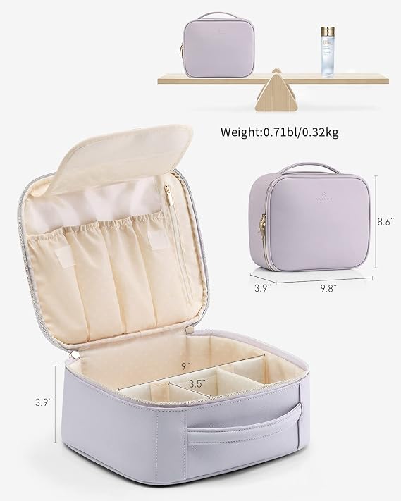 VLANDO Large Travel Cosmetic & Toiletry Organiser Bag – Purple