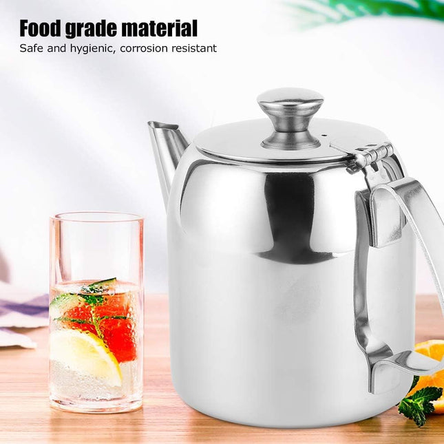 New Hill Stainless Steel Teapot – 20oz Cold Water Kettle with Flip Lid