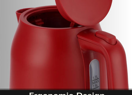Hamilton Beach Ella 1.7L Electric Kettle, Auto Shut Off, Matte Red - HBK3045MR