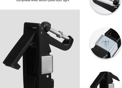 2PCS Zinc Alloy Compression Latch Lock Set – Adjustable Lever Cabinet Latches