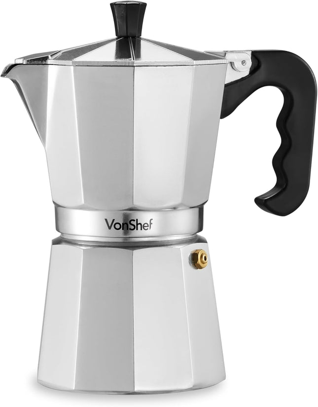 VonShef Stovetop Coffee Maker – Italian Espresso Moka Pot