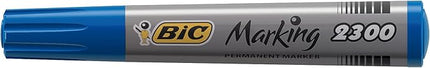 BIC Marking 2300 ECOlutions Permanent Markers – Blue, Medium Tip (Box of 12)