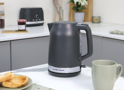 Hamilton Beach Ella 1.7L Electric Kettle, Auto Shut Off, Matte Charcoal - HBK3045MCH