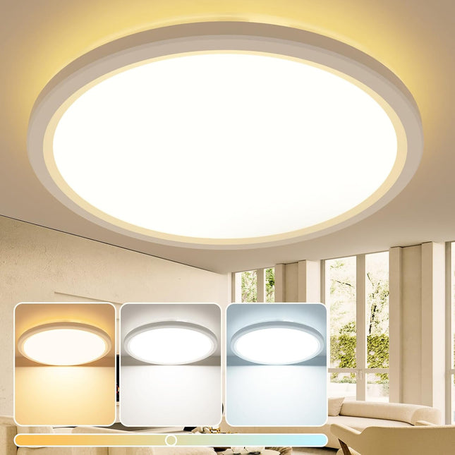 Slochi 38cm 36W LED Ceiling Light 3600lm 3 Colour Temperatures – White