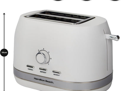 Hamilton Beach Ella 2 Slice Toaster 800W Wide Slots, HBT1322MW – Matte White