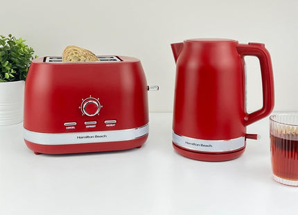 Hamilton Beach Ella 1.7L Electric Kettle, Auto Shut Off, Matte Red - HBK3045MR