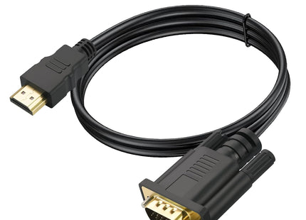 5M HDMI to VGA Cable 1080P 60Hz Gold-Plated Male to Male Converter