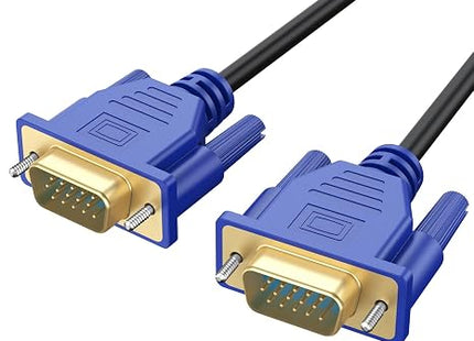 1ft VGA to VGA Cable 1080P HD15 Male to Male Gold-Plated Monitor Cable