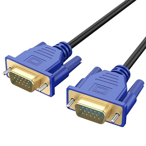 1ft VGA to VGA Cable 1080P HD15 Male to Male Gold-Plated Monitor Cable