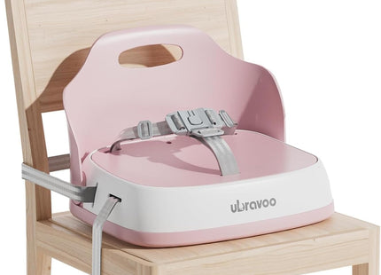 UBRAVOO Portable Booster Seat Pink – Travel Baby Dining Chair with Harness