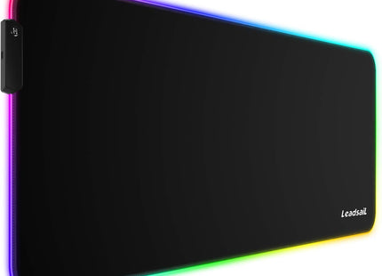 LeadsaiL RGB Gaming Mouse Mat XXL LED Extended Mouse Pad 80 x 30cm