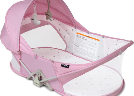 Beberoad Portable Baby Travel Bassinet Pink – Foldable Infant Crib with Mattress & Net